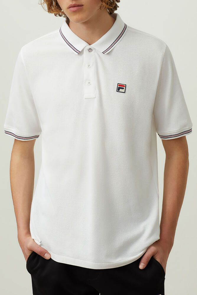 Fila Matcho 3 White Polo Mens - NZ 89057-SPYC